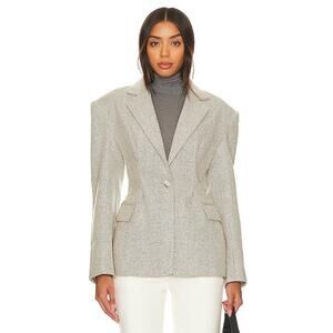 Joie NWOT Briar Tweed Blazer Oversized Winter White Multi Size 2